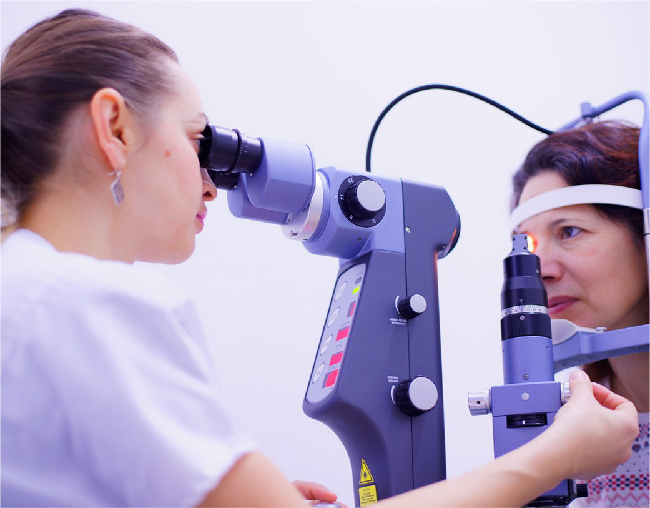 Ophthalmology appointment at a uveitis clinic